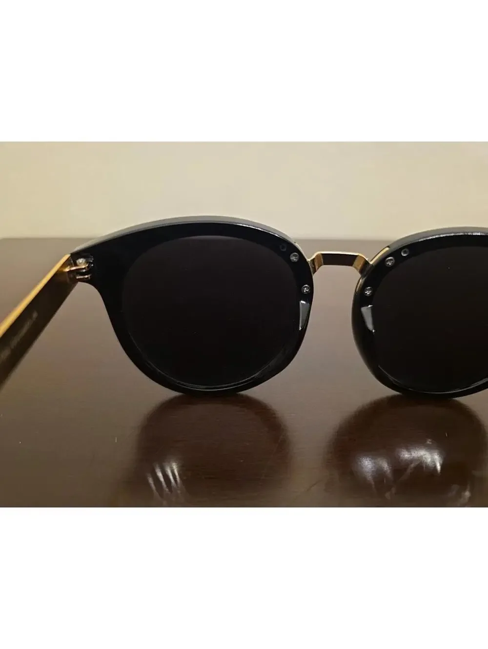 Shady Rays Oakmont Tangle Free Black Round Gold Frame Cl-20 Polarized Sunglasses